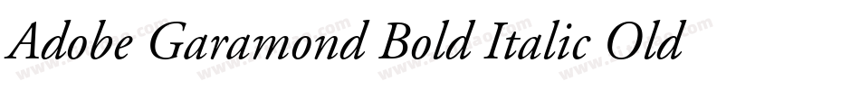 Adobe Garamond Bold Italic Oldstyle Figures字体转换
